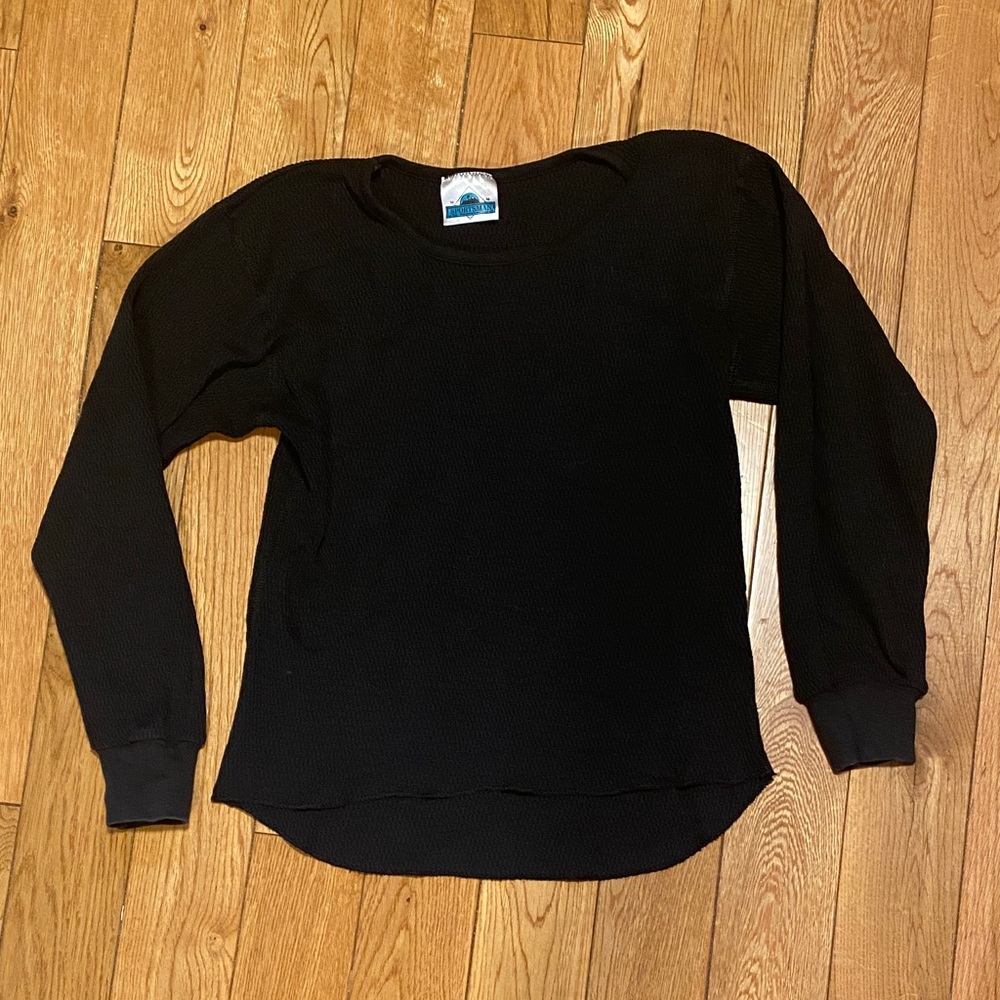 Black Long Sleeve Thermal Top